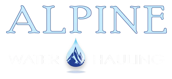 Alpine Water Hauling Logo Light Blue Wht